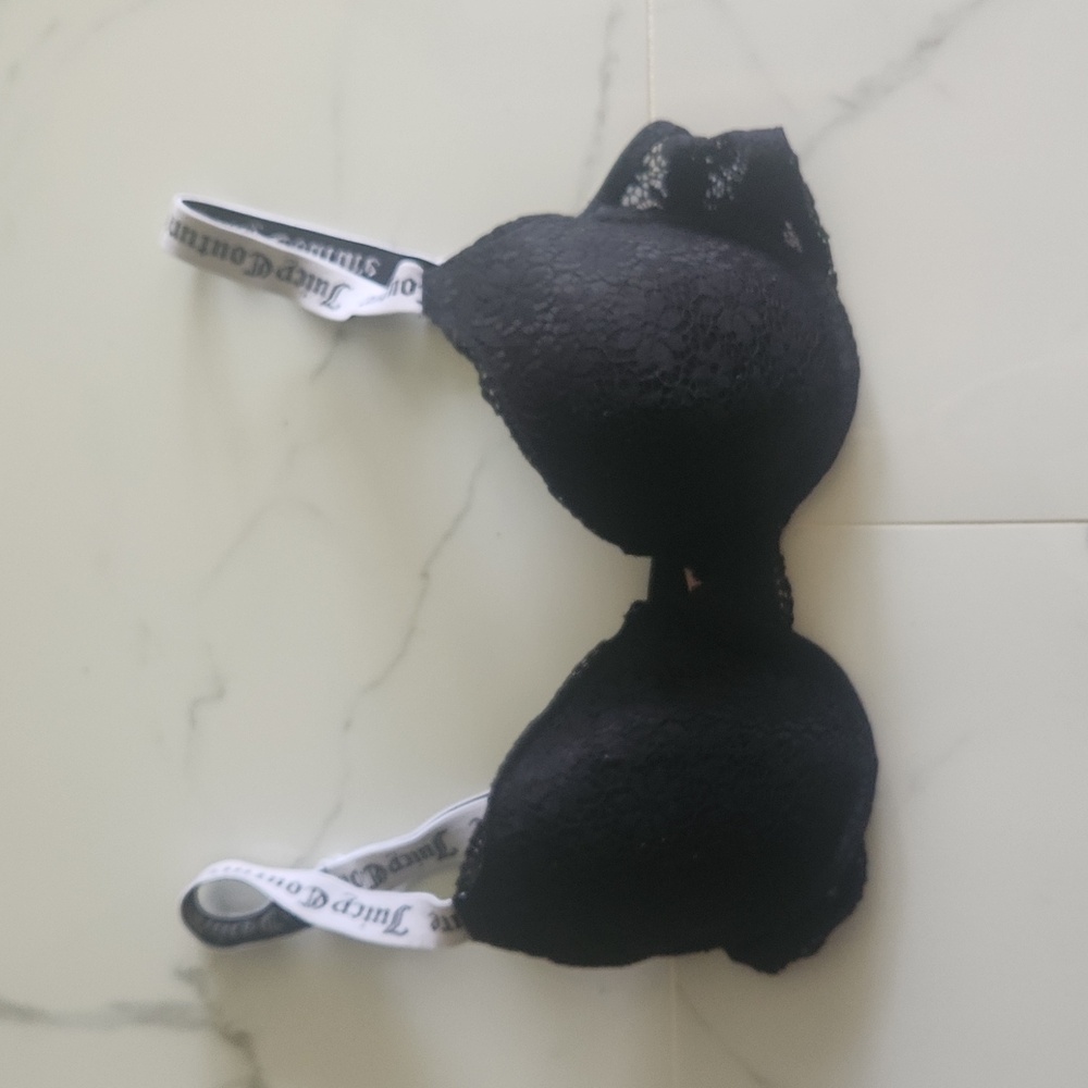 Juicy Couture Sz 36C EUC Black Lace Bra